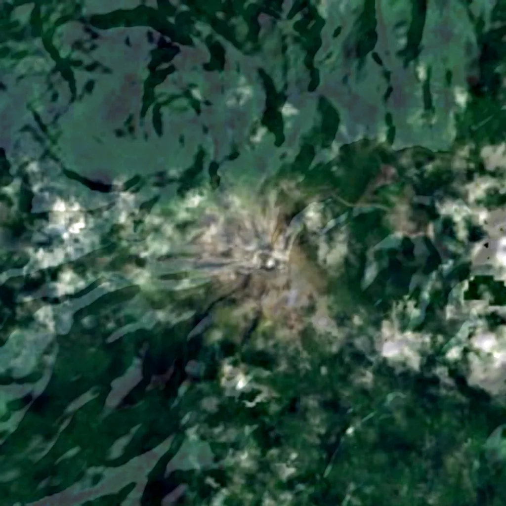 Mount Bulusan seen from above (Sentinel-2)