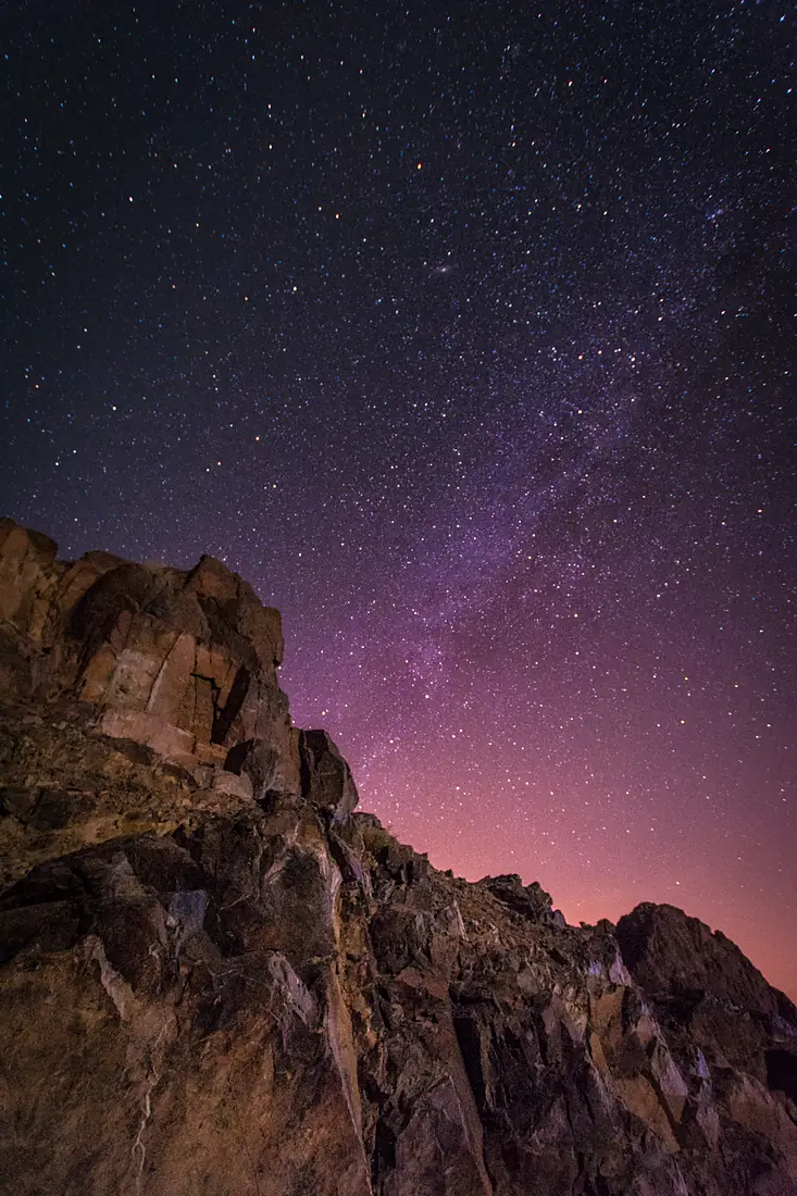 Mountain and stars
