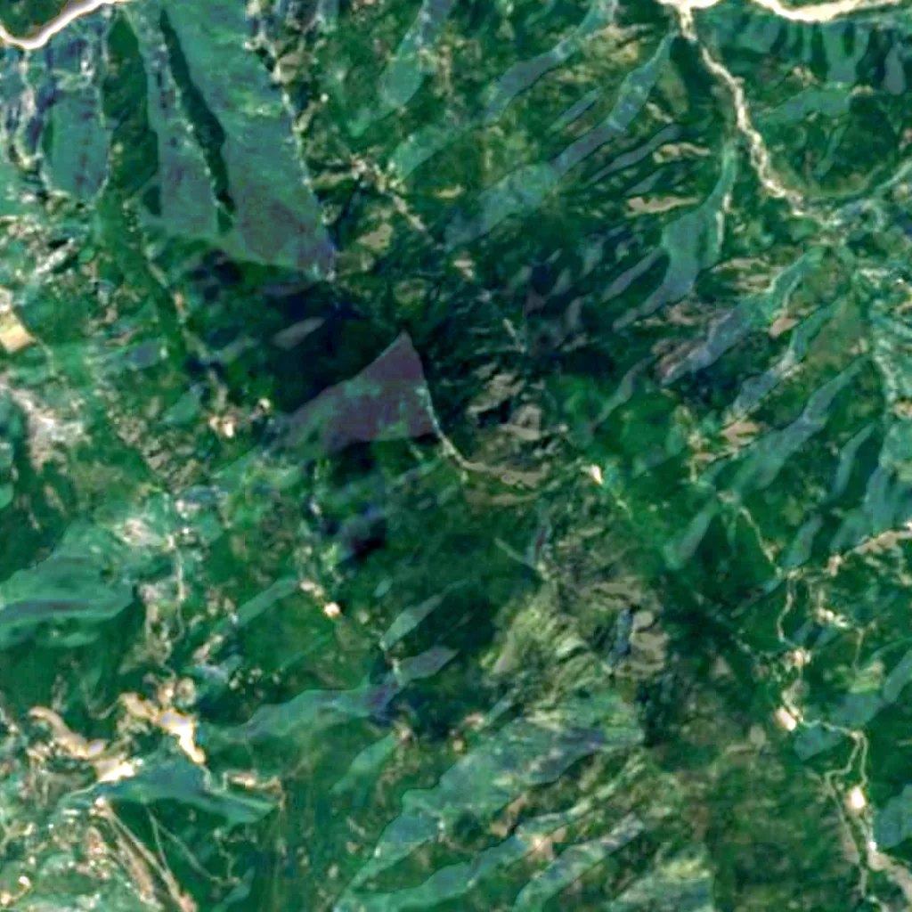 Mount Dajti visto de cima (Sentinel-2)