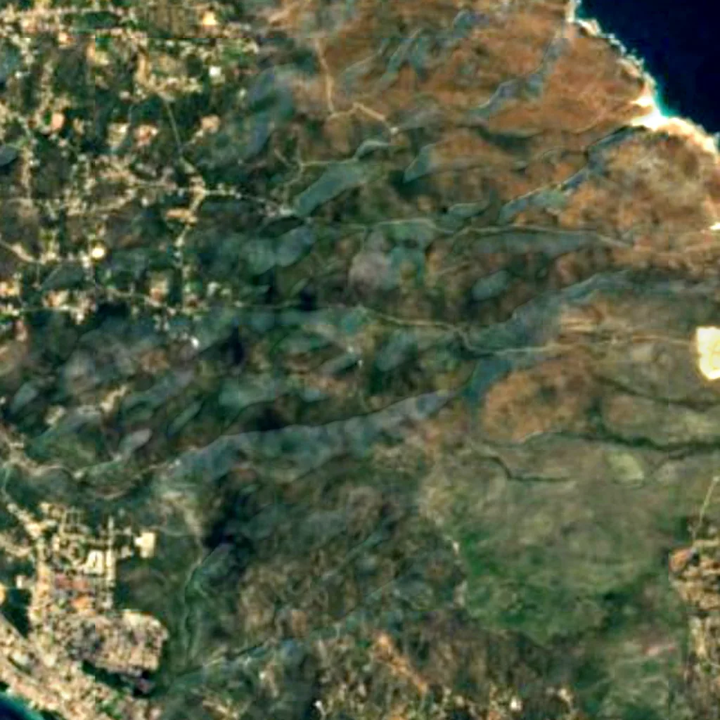 Mount Jamanota seen from above (Sentinel-2)