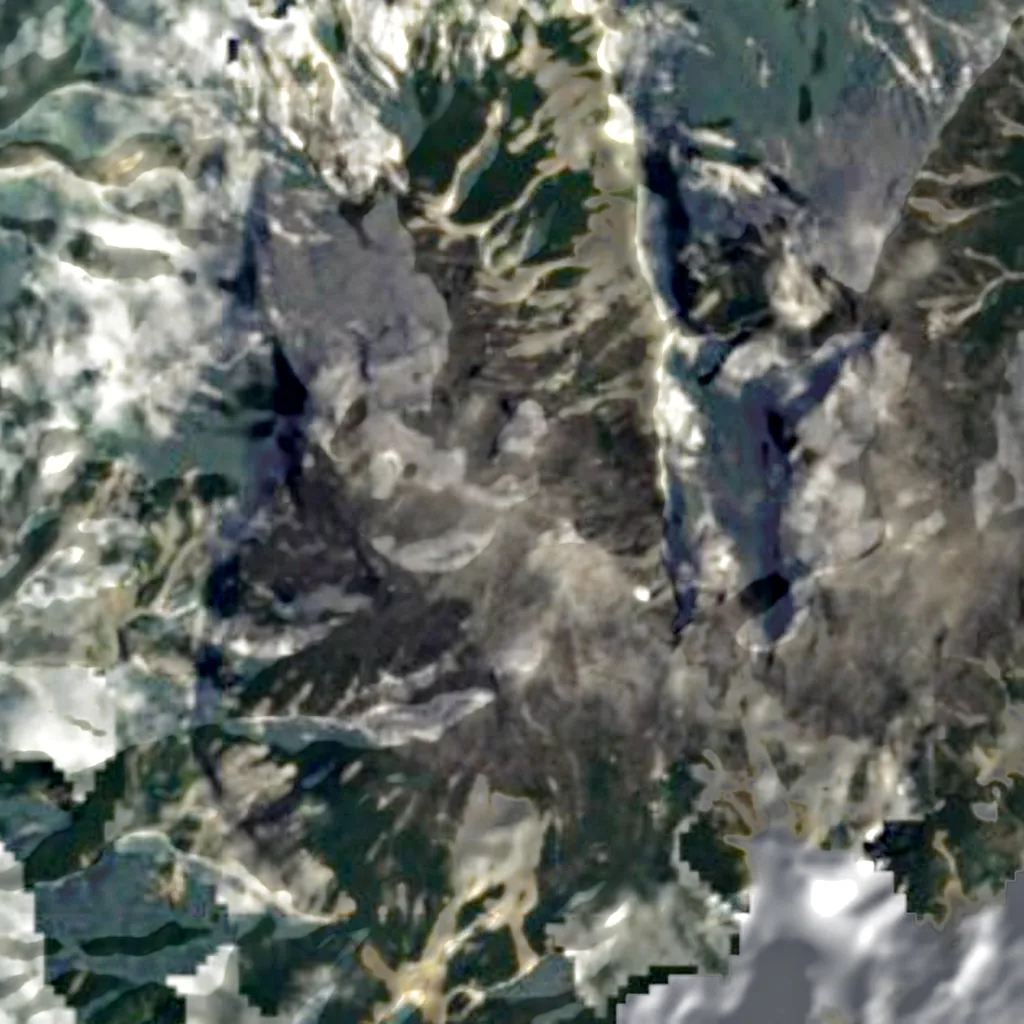 Mount Kinabalu seen from above (Sentinel-2)