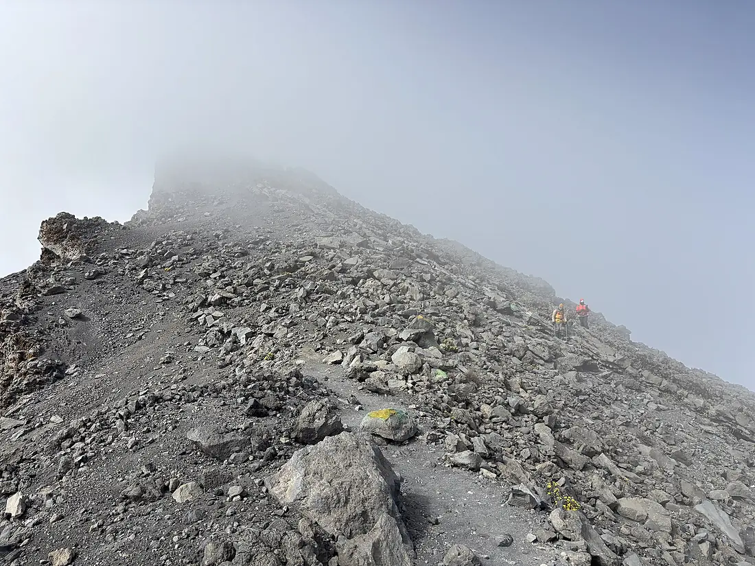 Hikers on Mount Meru Tanzania