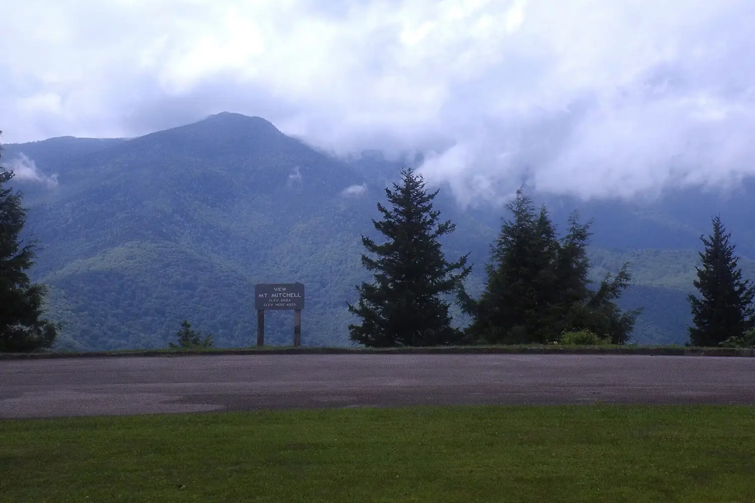 Mount Mitchell from Mt. Mitchell overlook NC
