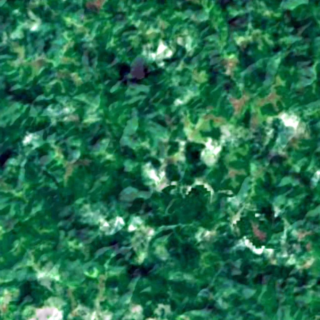 Mount Ngerchelchuus von oben gesehen (Sentinel-2)