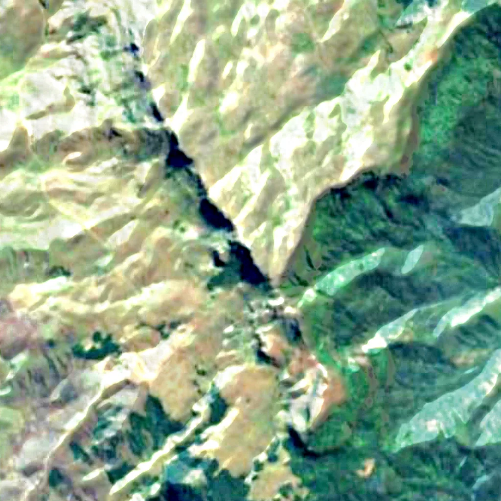 Inyangani vu d'en haut (Sentinel-2)