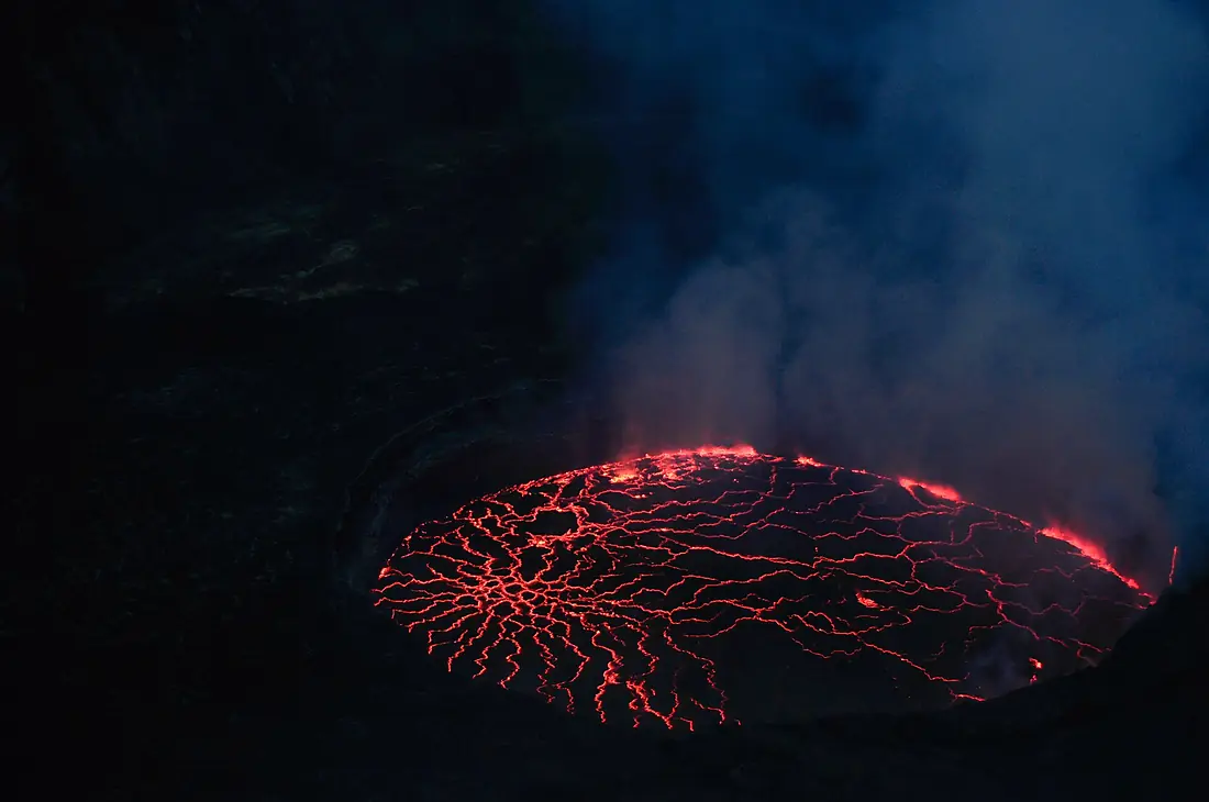 Lava Lake of Mount Nyiragongo in DR Congo - 2018