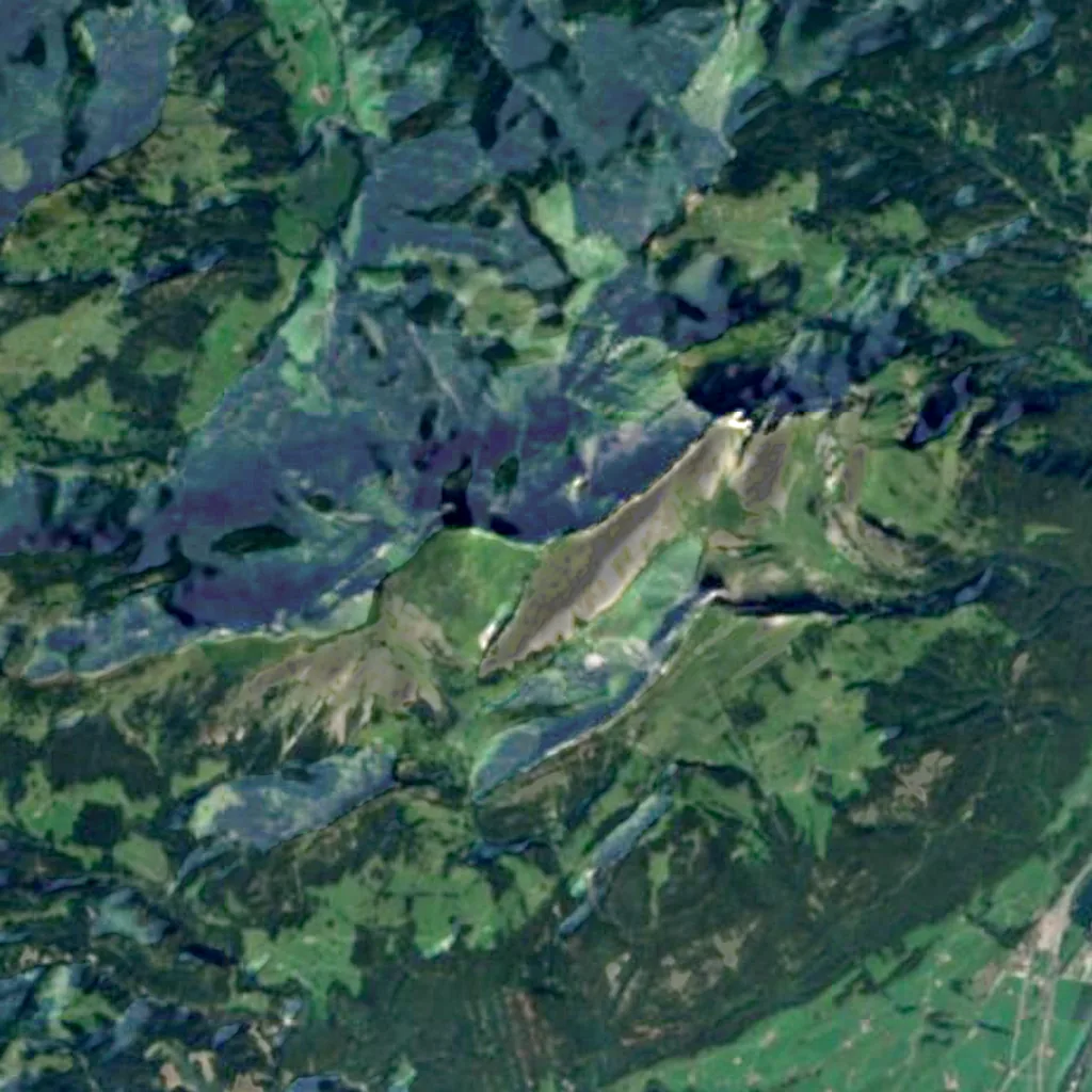 Mount Pilatus seen from above (Sentinel-2)