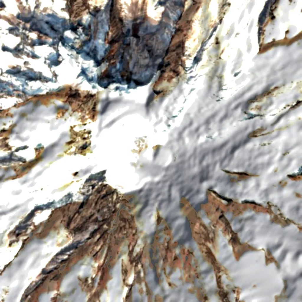 Mount Rainier seen from above (Sentinel-2)