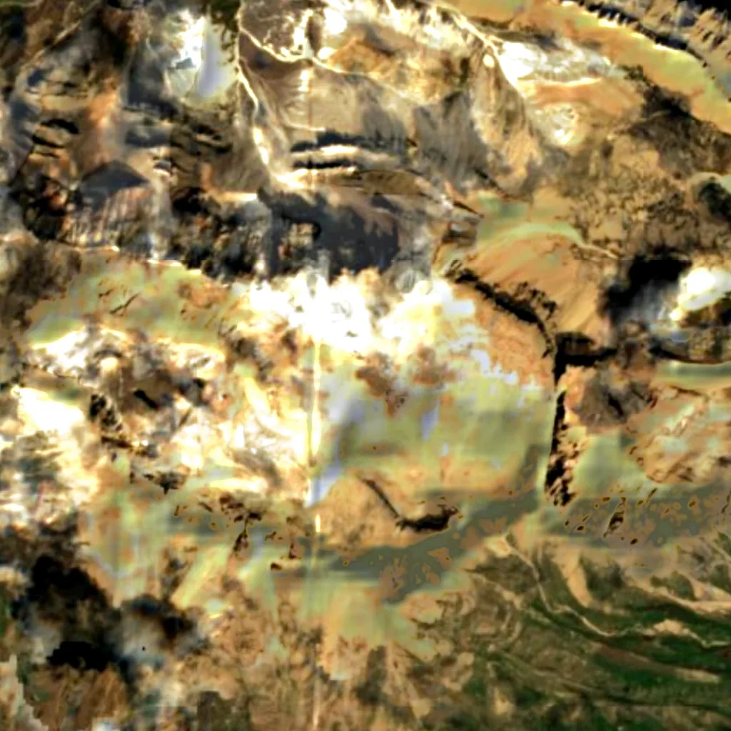 Mount Shahdagh seen from above (Sentinel-2)