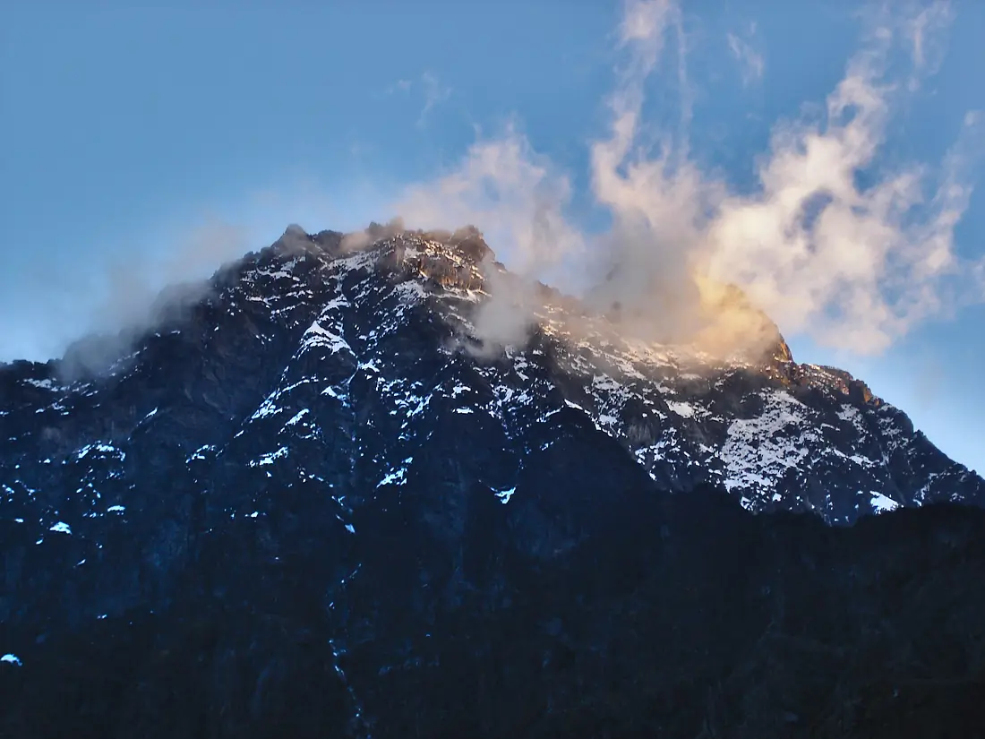 Mount Baker (Ruwenzori) from Bujuku Hut