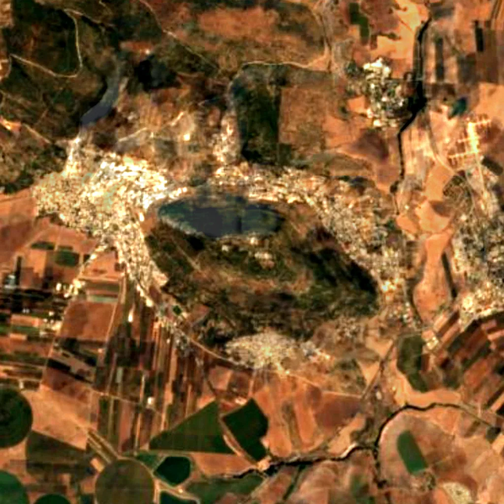 Mount Tabor seen from above (Sentinel-2)