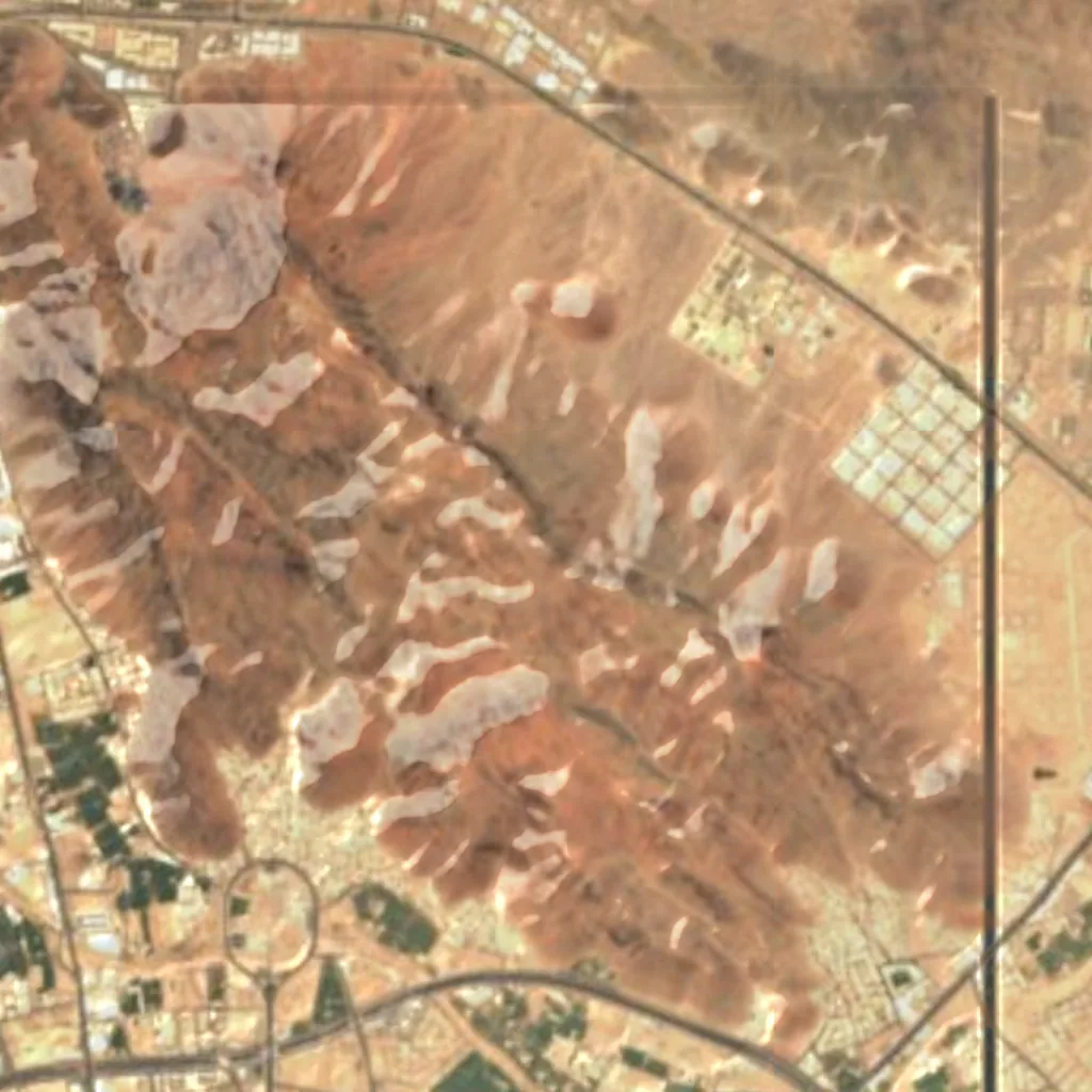 Mount Uhud seen from above (Sentinel-2)