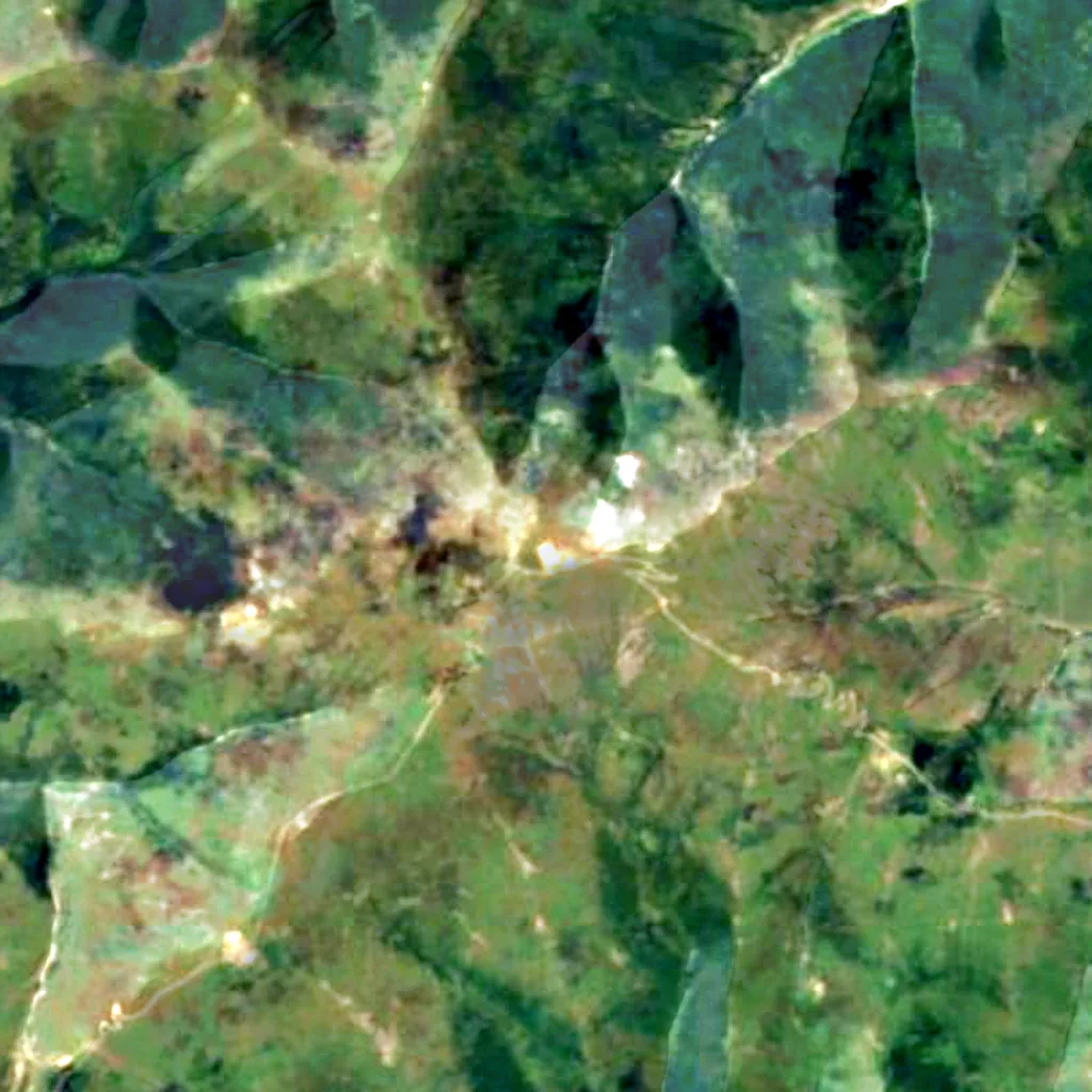 Mount Wutai seen from above (Sentinel-2)