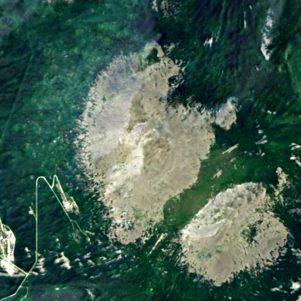 Mount Yamantau seen from above (Sentinel-2)