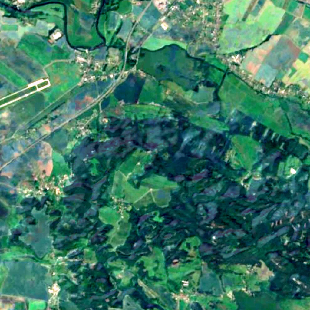 Na Krásné vyhlídce vu d'en haut (Sentinel-2)