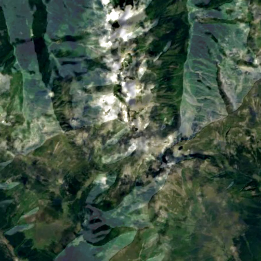Negoiu Peak seen from above (Sentinel-2)