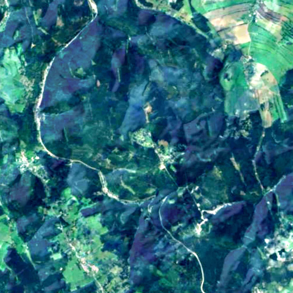 Oberbärenburg Observation Tower seen from above (Sentinel-2)