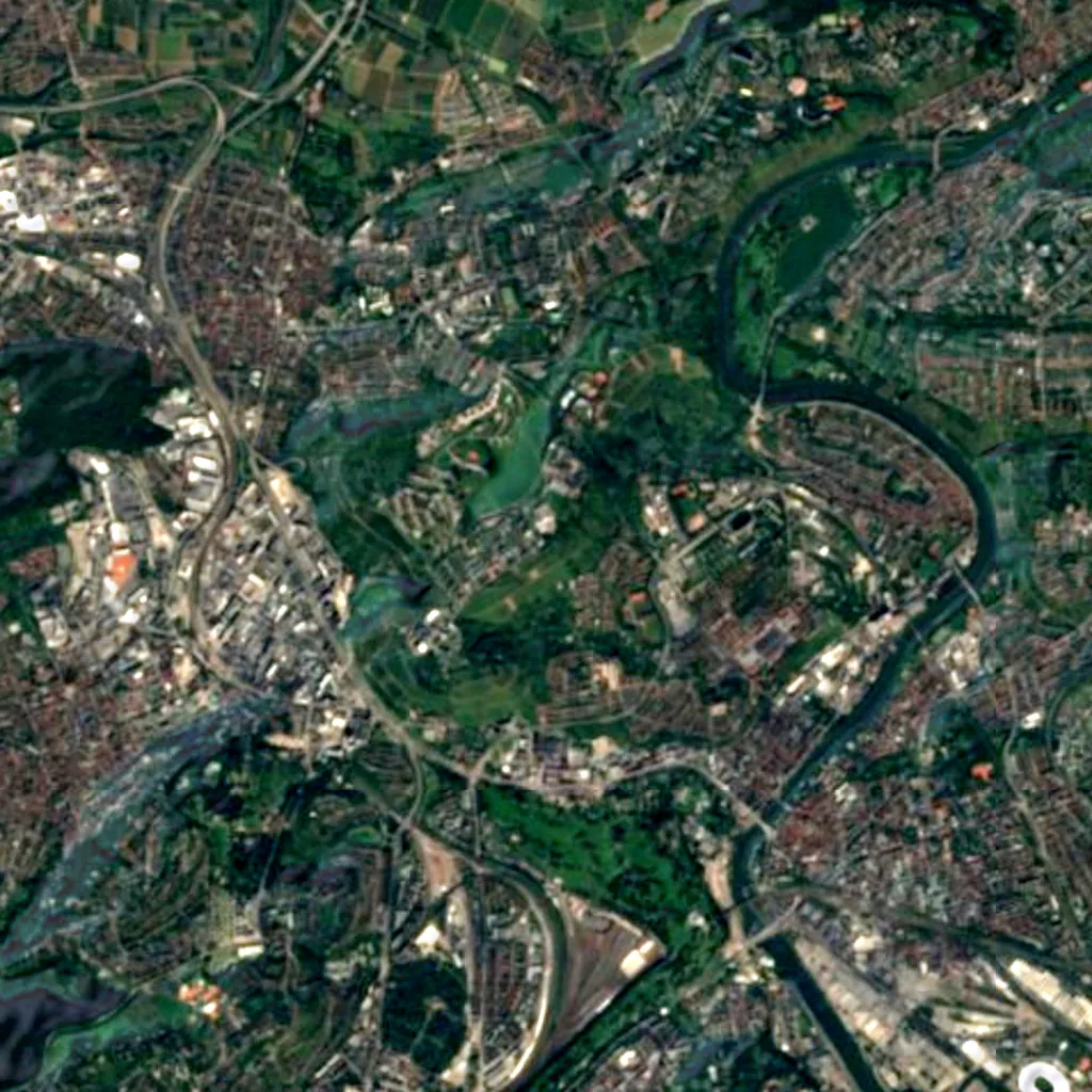 Observation Tower Burgholzhof seen from above (Sentinel-2)