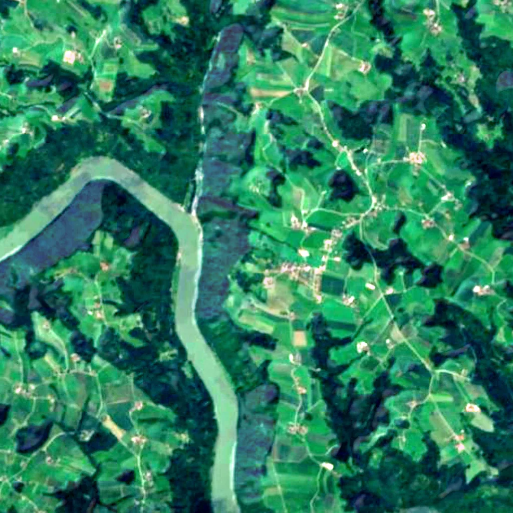 Observation Tower Burgstall seen from above (Sentinel-2)