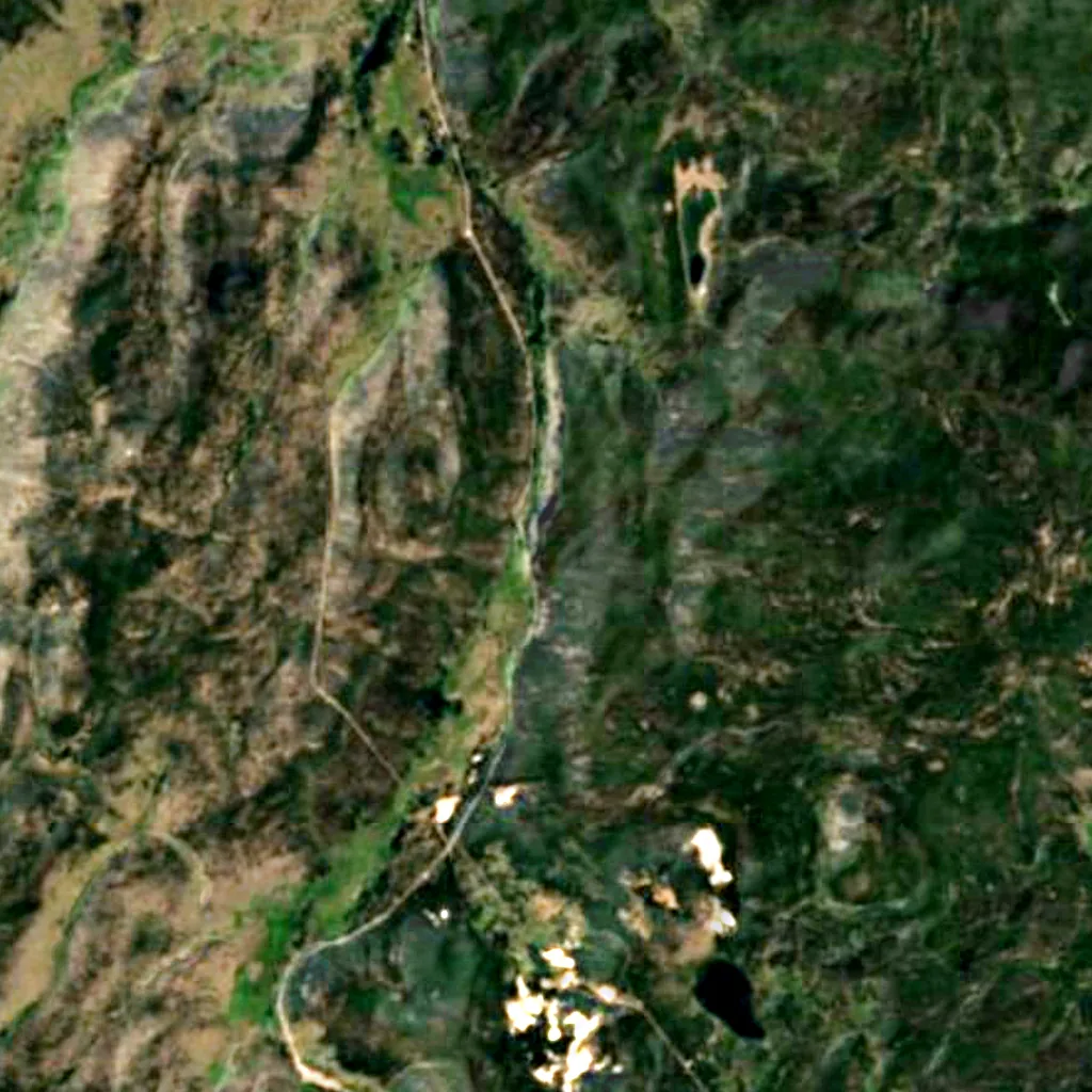 Obsidian Cliff seen from above (Sentinel-2)