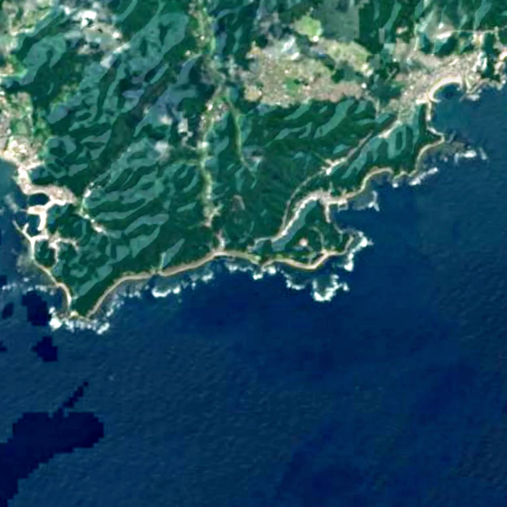 Osenkorogashi seen from above (Sentinel-2)