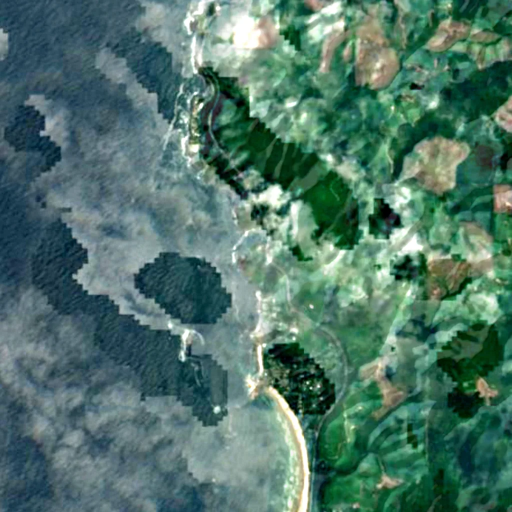 Otter Crest State Scenic Viewpoint seen from above (Sentinel-2)