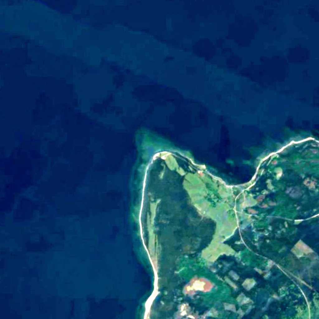 Panga Cliff vu d'en haut (Sentinel-2)