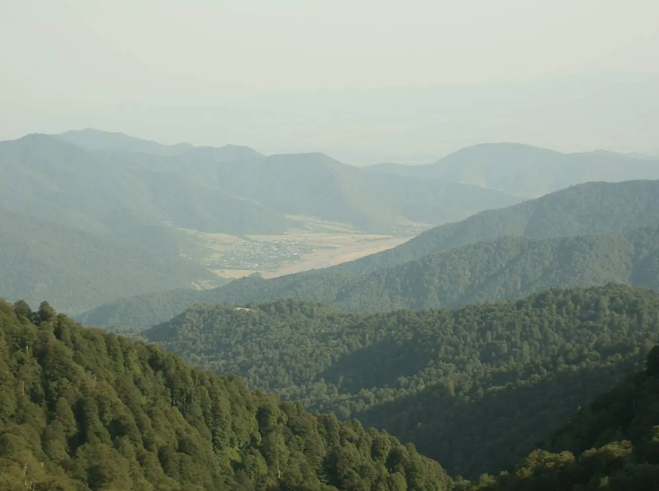 Pankisi Gorge and Alazani Plain as seen from Tbatani
