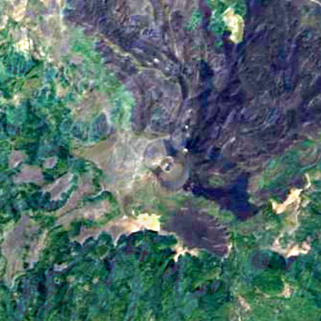 Parícutin seen from above (Sentinel-2)