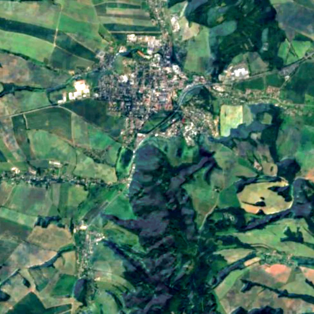 Pastýřka seen from above (Sentinel-2)