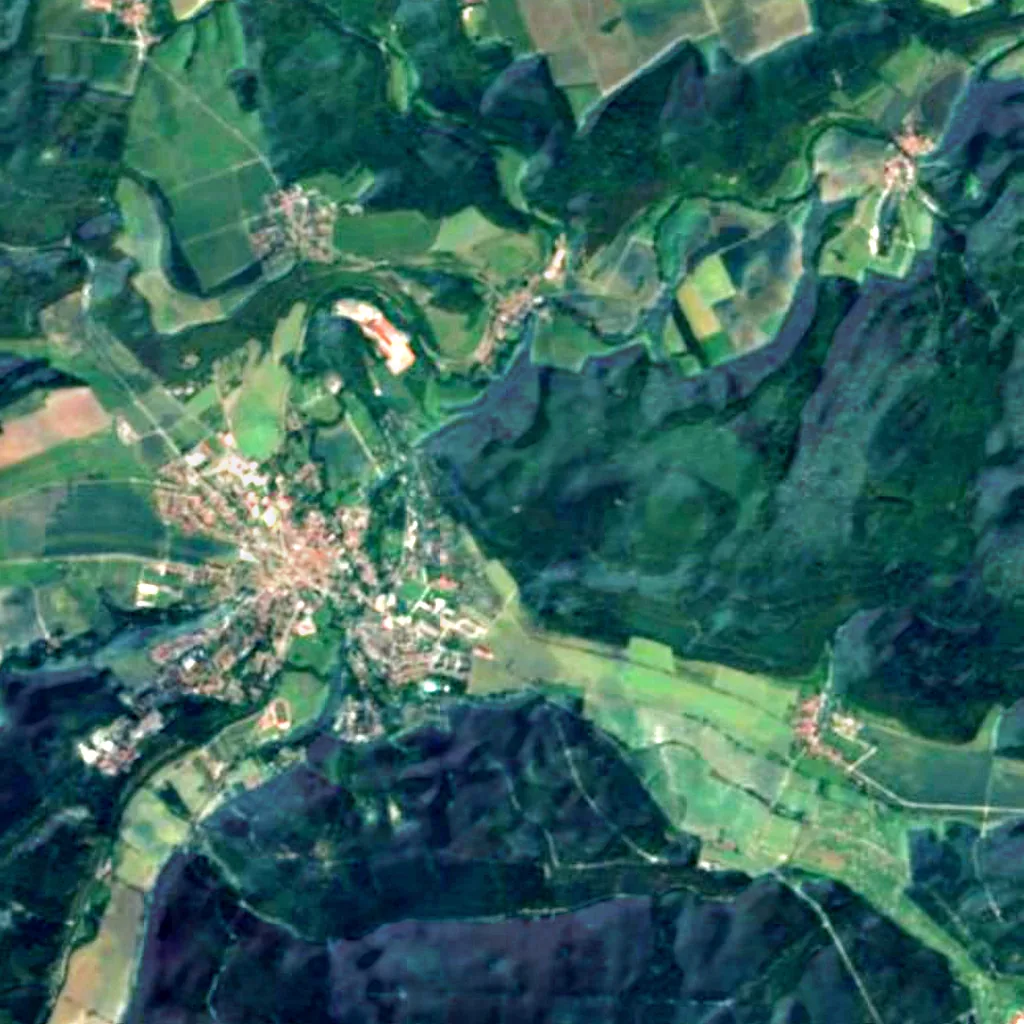Paulinenturm seen from above (Sentinel-2)