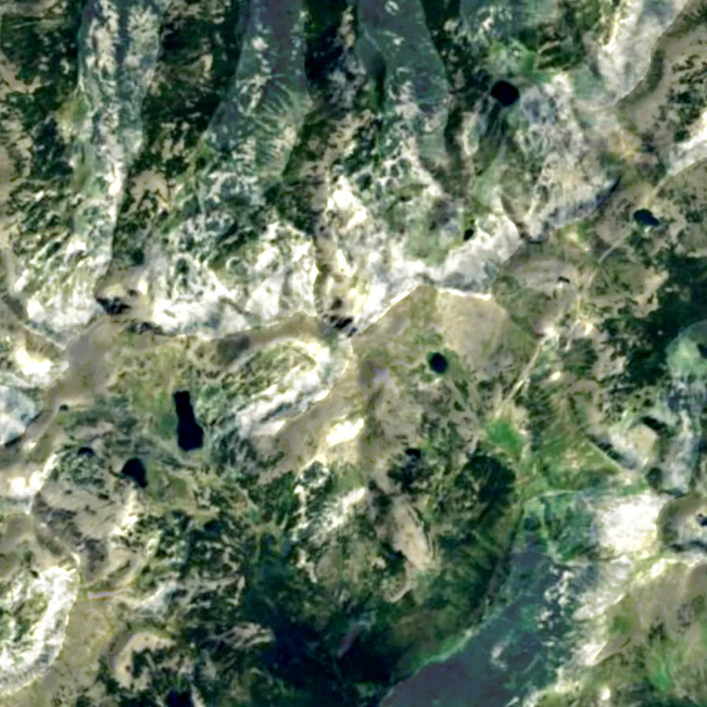 Peleaga seen from above (Sentinel-2)
