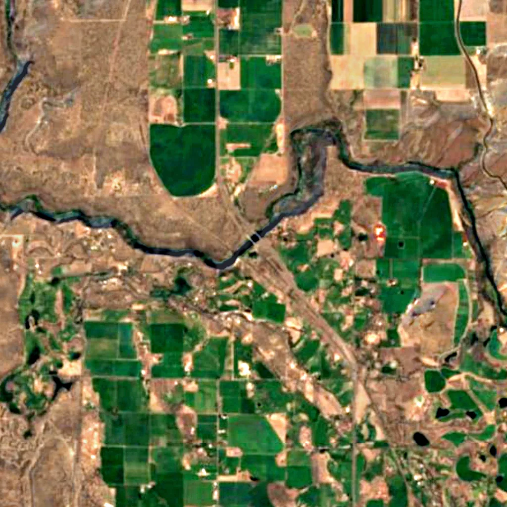 Peter Skene Ogden State Scenic Viewpoint visto desde arriba (Sentinel-2)