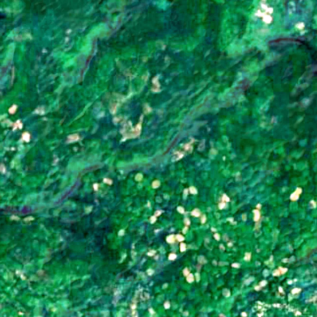 Phnom Kulen van boven gezien (Sentinel-2)