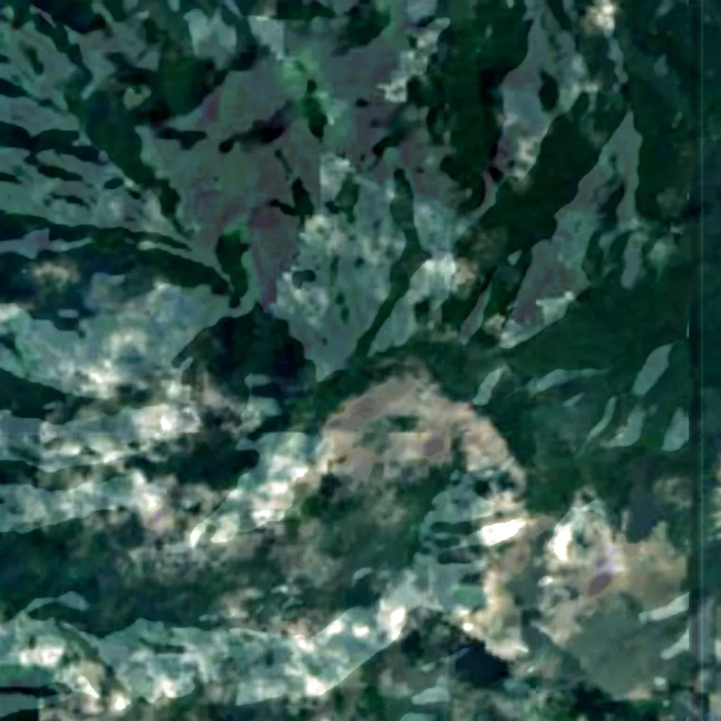 Pico de São Tomé visto desde arriba (Sentinel-2)