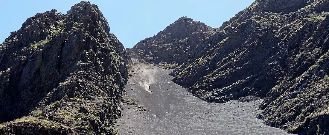 Cha das Caldeiras - Vulkanregion am Pico do Fogo, Abfahrt auf Lava