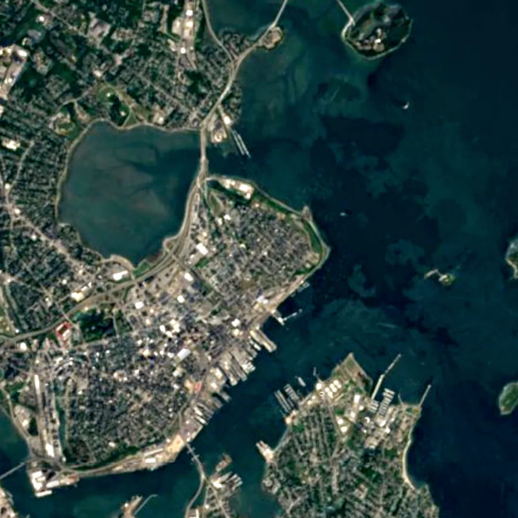 Portland Observatory seen from above (Sentinel-2)