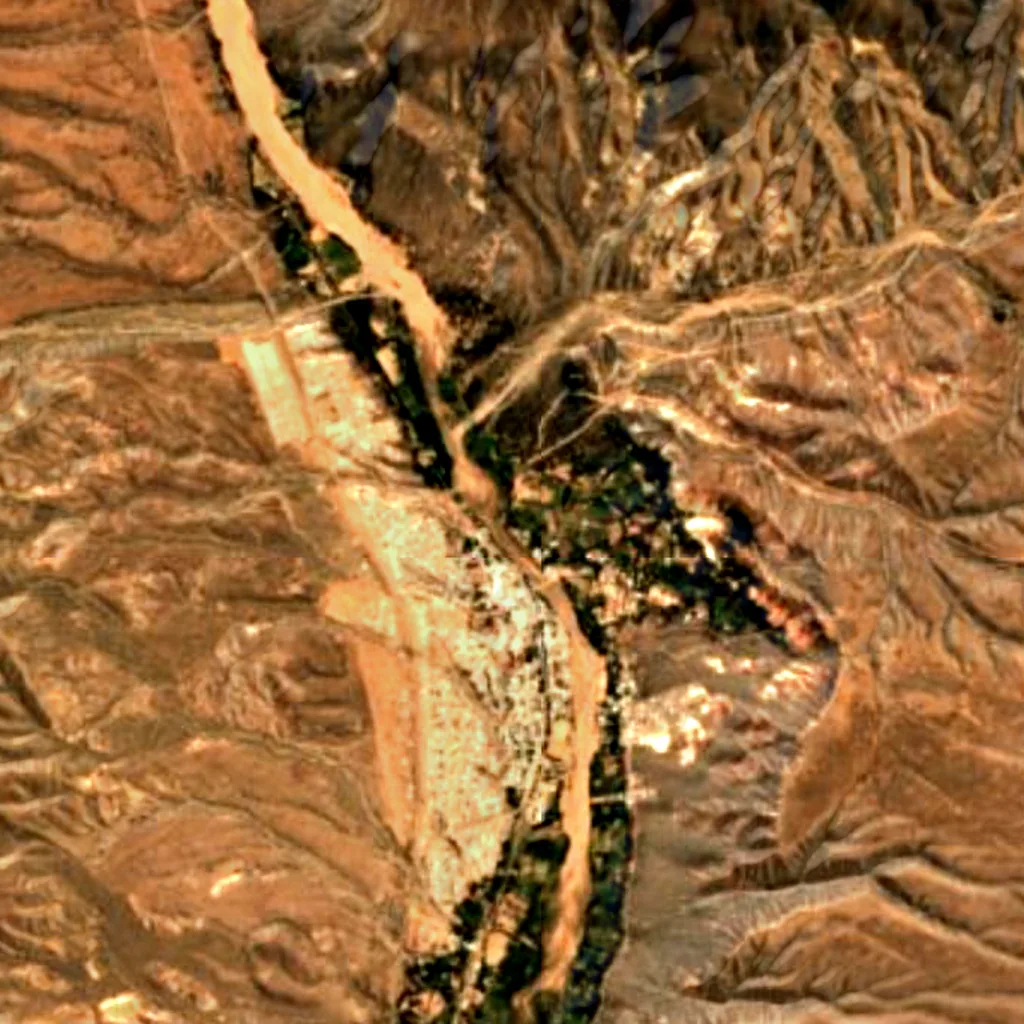 Quebrada de Humahuaca seen from above (Sentinel-2)