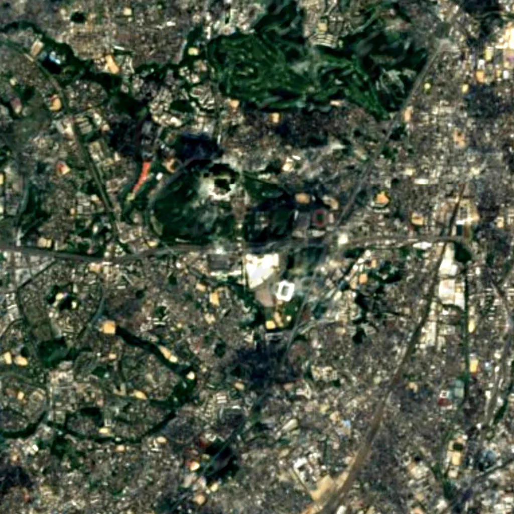Redhorse Osaka Wheel seen from above (Sentinel-2)