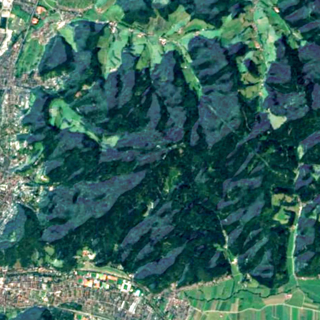 Roßkopf Tower seen from above (Sentinel-2)