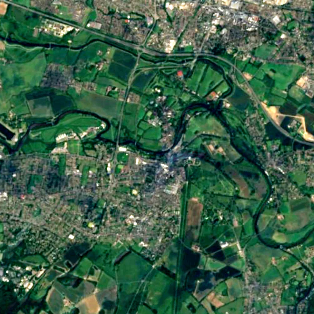 Royal Windsor Wheel seen from above (Sentinel-2)
