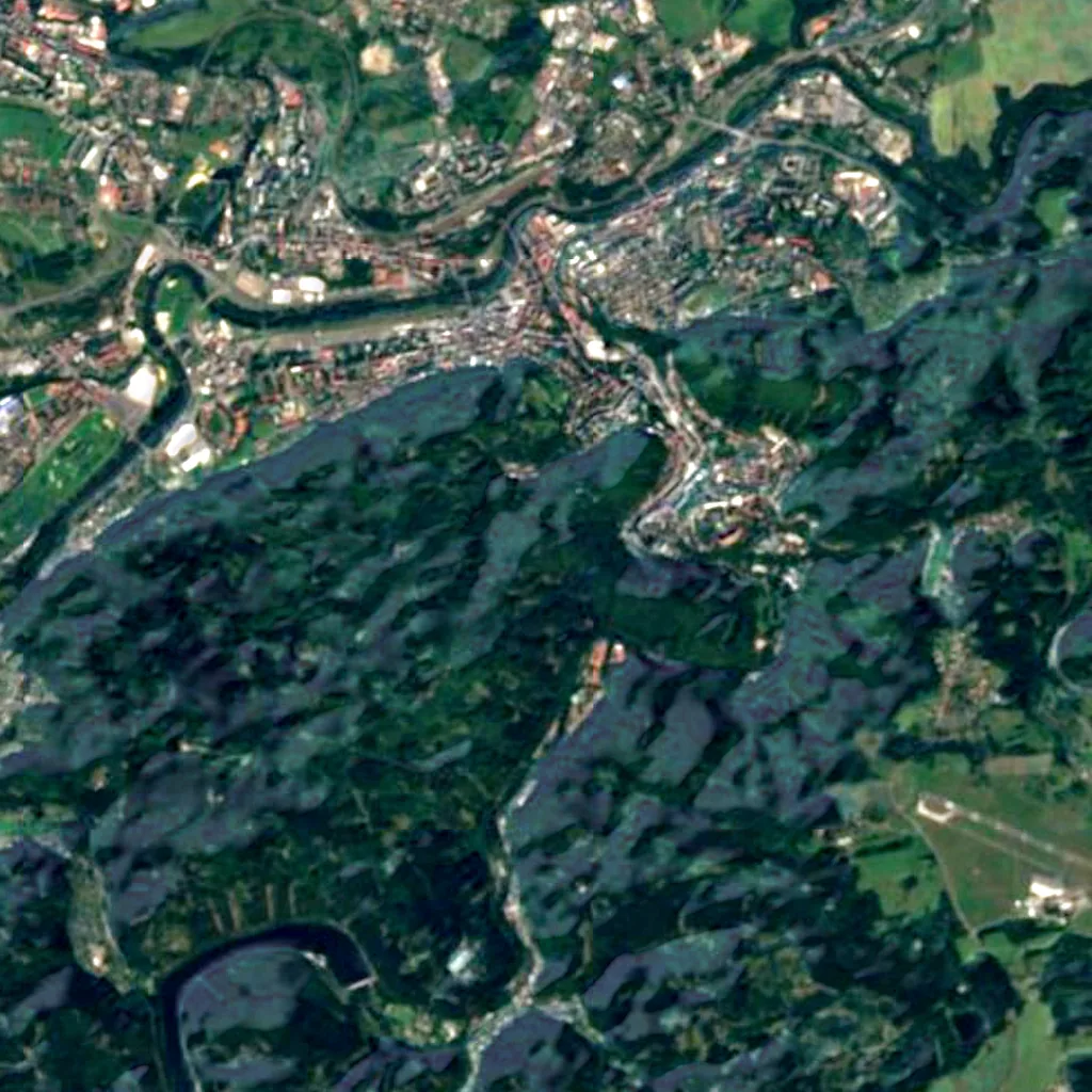 Rozhledna Diana seen from above (Sentinel-2)