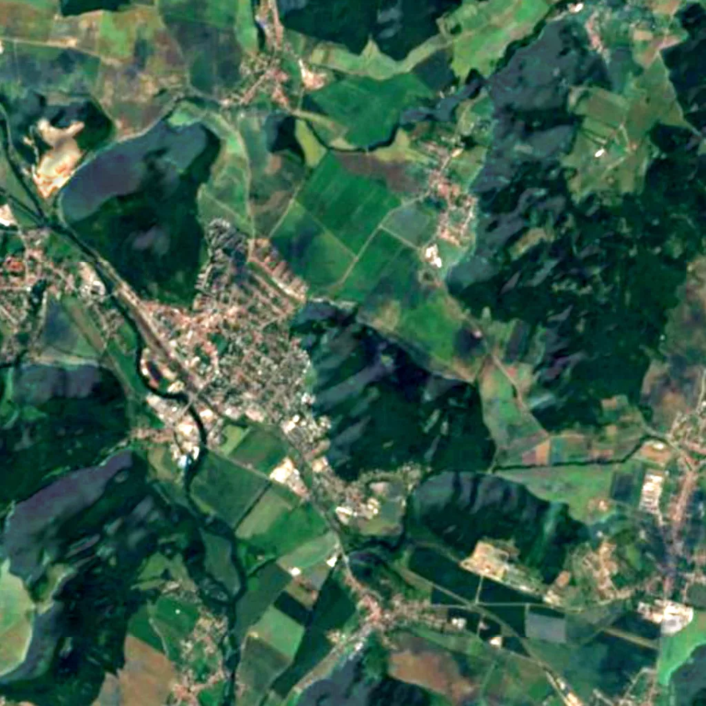 Rozhledna Tišnov seen from above (Sentinel-2)