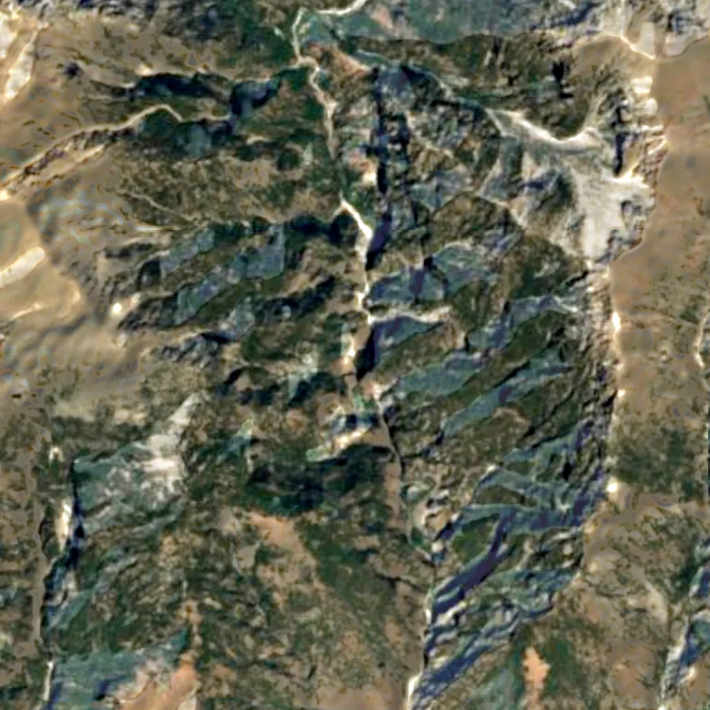 Samariá Gorge National Park seen from above (Sentinel-2)