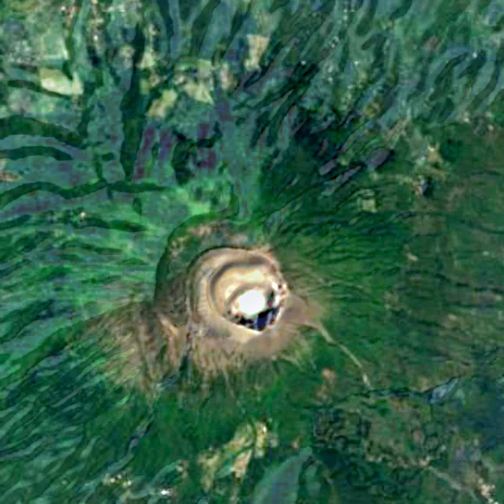 Santa Ana Volcano seen from above (Sentinel-2)