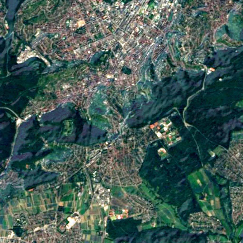 Santiago-de-Chile-Platz seen from above (Sentinel-2)