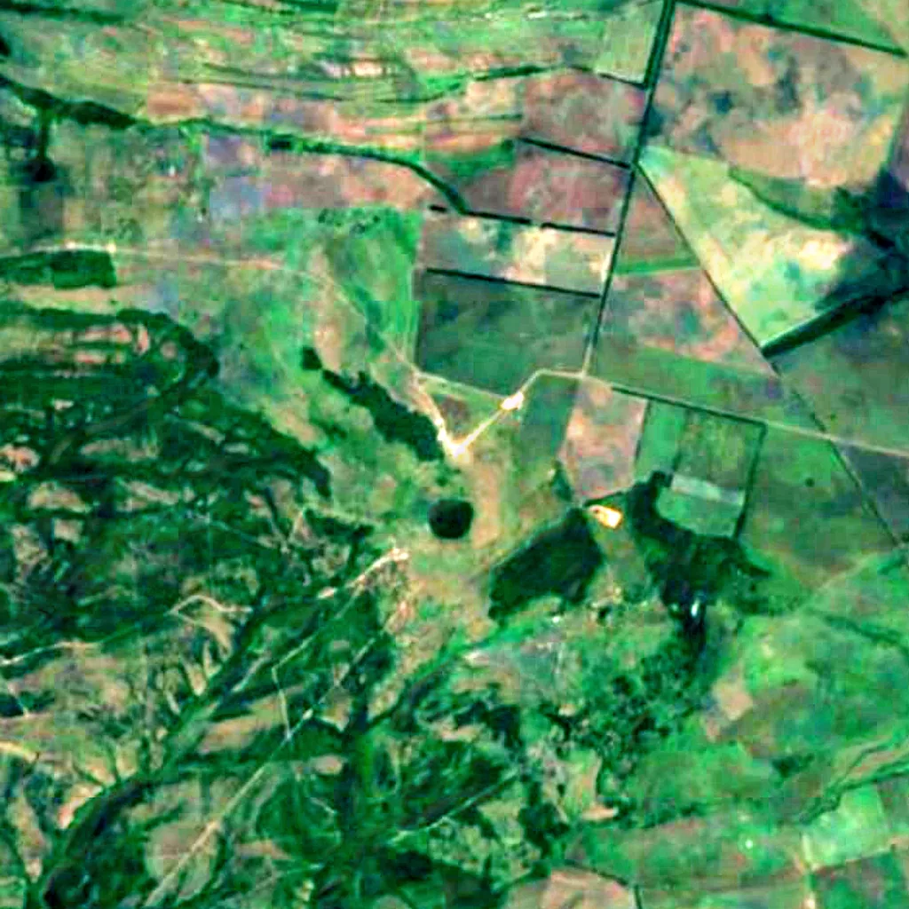 Savur-Mohyla seen from above (Sentinel-2)