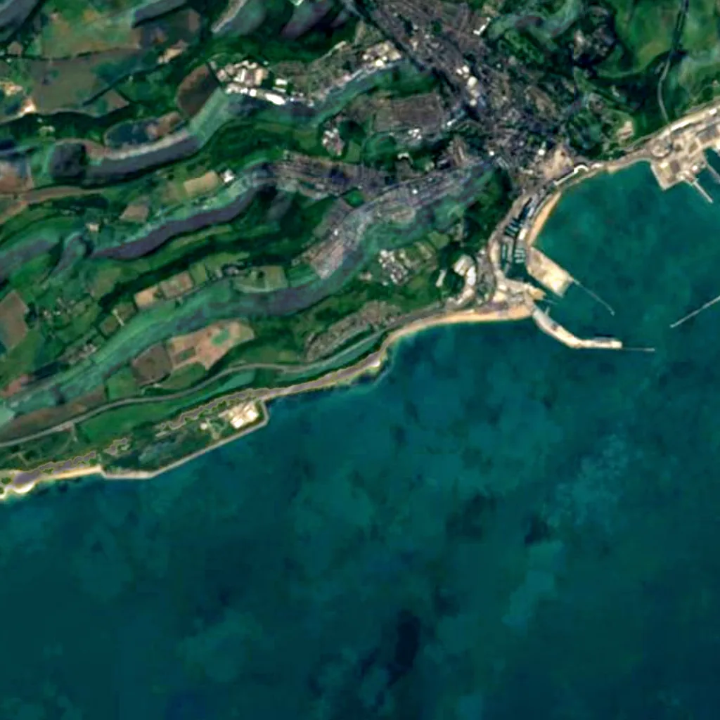 Shakespeare Cliff seen from above (Sentinel-2)