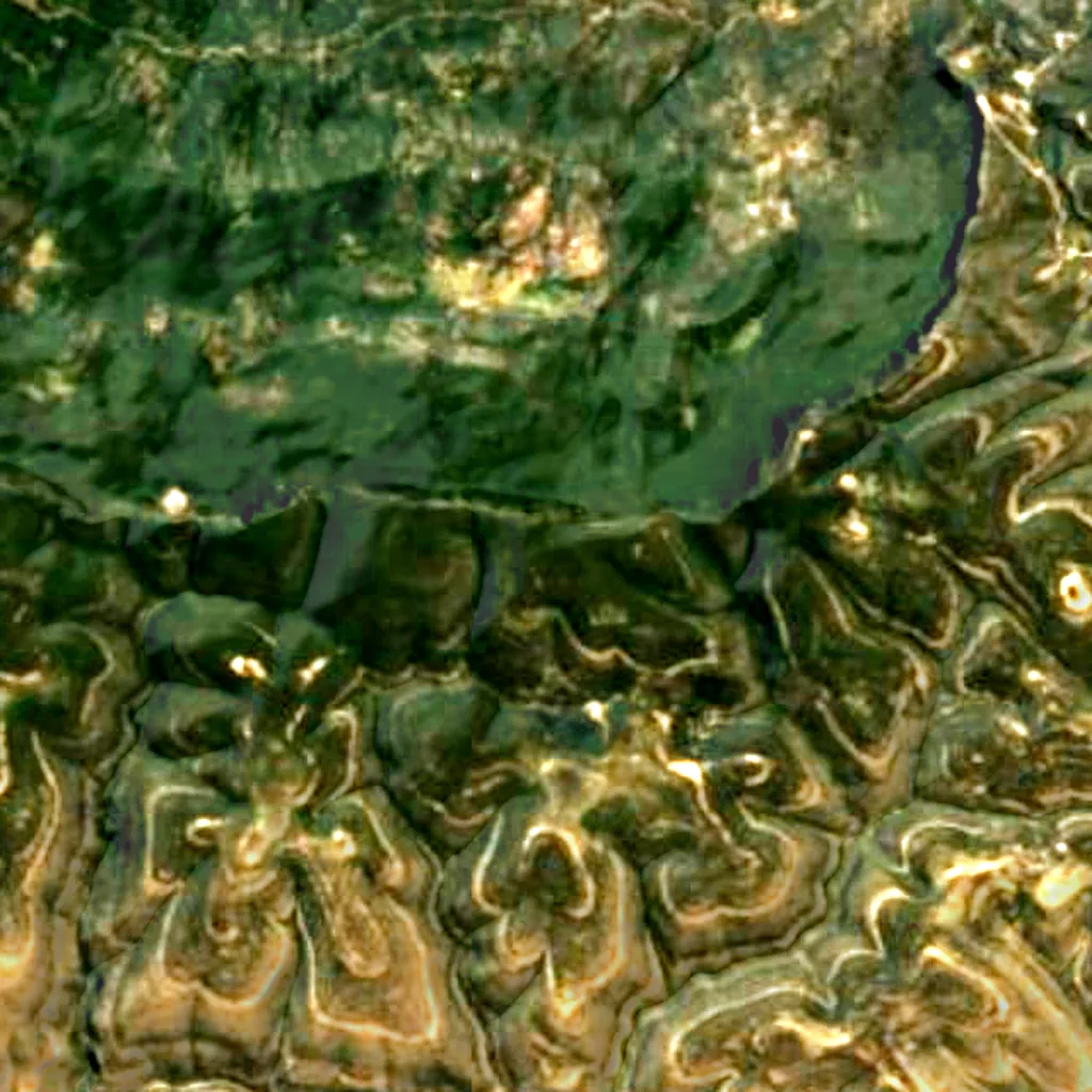 Shimbiris seen from above (Sentinel-2)