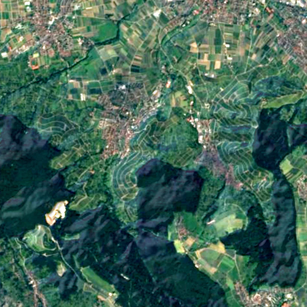 Sieben Linden seen from above (Sentinel-2)